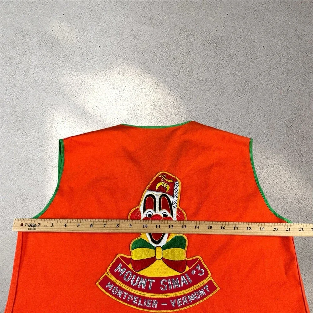 Lot Of 2 Vintage Shriner Clown Vests 70s 80s Montpelier Vermont W/ Pins Mason